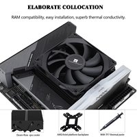 Thermalright Venta al por mayor AXP90 X53 Negro de perfil bajo ITX CPU Cooler CPU Ventilador de enfriamiento para PC Caso
