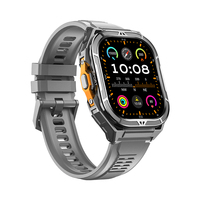 Montre connectée pour homme X5 avec écran AMOLED, GPS, altimètre, pression atmosphérique, boussole, étanche 5ATM, pour l'extérieur, avec batterie 530mAh
