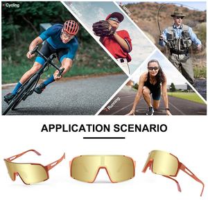 Lunettes de soleil de sport polarisées pour homme avec logo personnalisé, monture intégrale, pour le cyclisme, norme Z87, en TR90 - Product Image 6