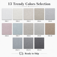 Tissu de rideau occultant 100% aspect lin 250 GSM, matériau composite occultant, tissu de draperie extra large 320 cm pour hôtels et usage domestique