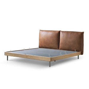 <span class=keywords><strong>Barker</strong></span> cama de cuero Queen estilo Retro Medieval 1,8 bordes bolsa suave cama doble estilo Simple moderno de madera para dormitorio principal - Product Image 5