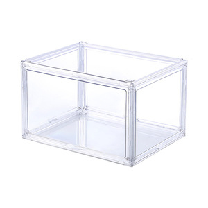 2 Kotak Penyimpanan Sepatu Plastik Transparan Magnetik, Dapat Disusun, Dapat Disesuaikan, Kotak Organizer <span class=keywords><strong>Display</strong></span> Sneaker - Product Image 1