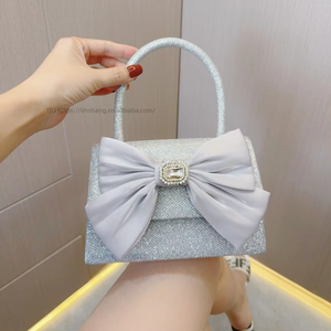 New Cross-border Foreign Trade Polyester Trapeze Bow <b>Sequin</b> Wedding Birthday Evening Crossbody <b>Handbag</b> for Women Tanjing - Product Image 6