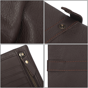 J.M.D portefeuille Long multifonctionnel pour hommes, <span class=keywords><strong>porte</strong></span>-cartes en cuir, passeport, <span class=keywords><strong>porte</strong></span>-livre avec poche pour téléphone - Product Image 5