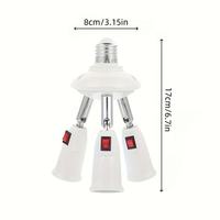 2/3/4/5-in-1 E27 E27 Splitter LED Ampoule Convertisseur Douille Adaptateur Réglable Standard Support de Lampe Base Plastique Style Vis