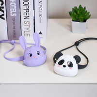 Lampu Kreatif Bentuk Hewan Kelinci Lembut Hadiah Kelinci Bayi Portabel Led Darurat Mini Mainan Lampu Kepala Usb Isi Ulang