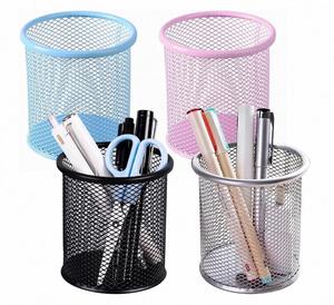 Porte-crayons rond en métal, organiseur de bureau - Product Image 5