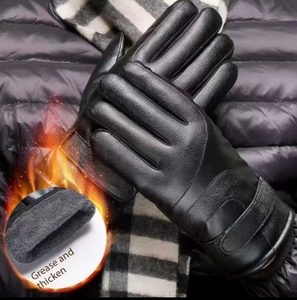 Gants de moto imperméables pour hommes, chauds et résistants au froid, antidérapants, écran tactile, coupe-vent, doublés de velours épais - Product Image 6