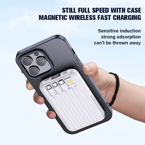 22.5W <span class=keywords><strong>ricarica</strong></span> rapida portatile 10000mAh <span class=keywords><strong>Wireless</strong></span> caricabatterie magnetico Power Bank cavi incorporati <span class=keywords><strong>con</strong></span> i telefoni - Product Image 5