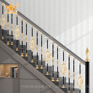 <span class=keywords><strong>Ringhiere</strong></span> decorative in stile moderno con sfere di cristallo <span class=keywords><strong>ringhiere</strong></span> per scale rotanti per ville squisite di fascia alta - Product Image 6