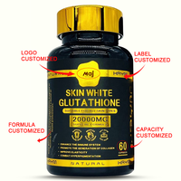 Vente directe d'usine OEM/ODM de capsules de glutathion liposomique 20000 mg, compléments anti-âge et antioxydants pour éclaircir la peau