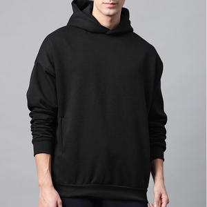 Sweat à capuche doublé pour homme, coupe athlétique, en tissu tricoté écologique, respirant, anti-humidité, avec empiècements côtelés extensibles, idéal pour la gym et les activités sportives - Product Image 4