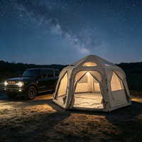 Tente de glamping gonflable de luxe YYD OVERLAND, tissu Oxford 300D, TPU, structure pneumatique, PU 3000 MM, résistance au vent niveau 7, 260 CM, 12,6 m²