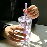 Gobelet en verre réutilisable OEM ODM pour matcha avec couvercle et paille, canette en verre à large ouverture pour café glacé