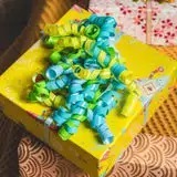 Custom Curlie Bow Double Faced Satin Gift <b>Ribbons</b> Blue Green Yellow Polyester Luster Braided Birthday Decoration - Product Image 4