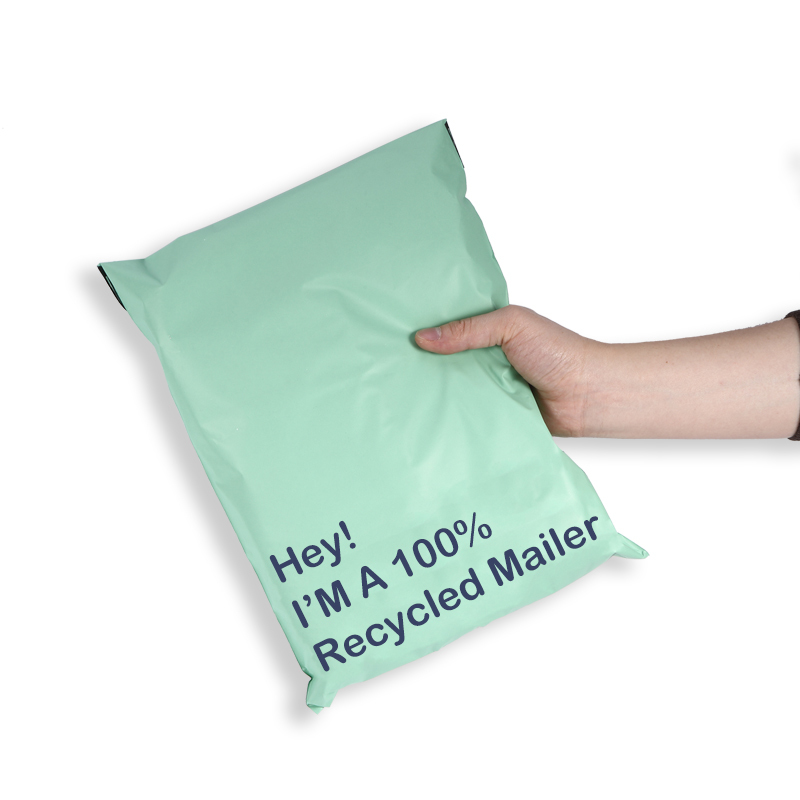 100 Recycled Green Poly Mailers Compostable
