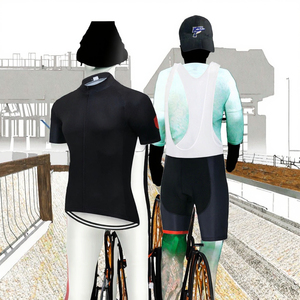 2026NEW Ensemble de maillots de cyclisme pour hommes personnalisés Short à bretelles respirant à manches courtes en noir sans quantité minimale de commande Vêtements de cyclisme pour hommes - Product Image 3