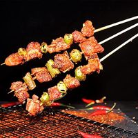Brochettes de barbecue en bambou jetables, bâtonnets de kebab en bois naturel pour grillades, satay, fêtes en plein air, cuisine, restauration