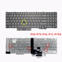 Teclado para Portátil Lenovo Thinkpad P50 P70 P52 P53 P51 P71 P50S P51S, Teclado para Notebook con Retroiluminación para Portátil Lenovo