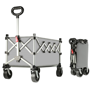 Zusammenklappbarer Einkaufs- und Picknickwagen, Tragbarer Outdoor-Transportwagen mit Vier Rädern, Robuster Campingwagen mit Großer Kapazität - Product Image 1