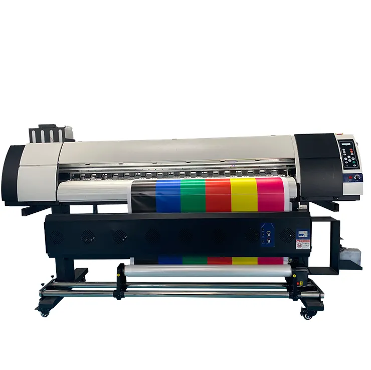 Great quality large wide format 1.8m 1.9m 2.5m 3.2m high speed 50 sm inkjet eco solvent printer with 2 print heads 4 printheads