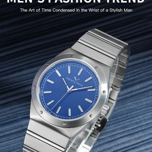 Nouveautés 2025 Montre de luxe 38MM pour homme, quartz, ultra-fine, acier inoxydable, verre saphir, résistante à l'eau 50M - Product Image 2