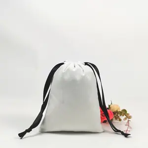 Canvas Bag Sack Cotton Drawstring Pouch Cartoon Drawstring Bag Girls Matte Drawstring Bag