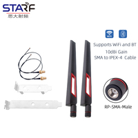 Antena Modul WIFI 2.4G/5G M.2/NGFF Desktop Eksternal Dual Band untuk Router