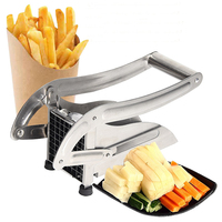 Dikker Roestvrijstalen Handmatige Aardappelsnijmachine Shredder Aardappelchips Maker Snijmachine Keuken Gereedschap Frietsnijder