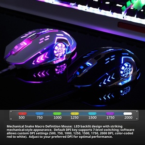 High Precision Mechanical Snake <b>Gaming</b> Mouse Macro Programmable Adjustable Weight USB Wired - Product Image 3