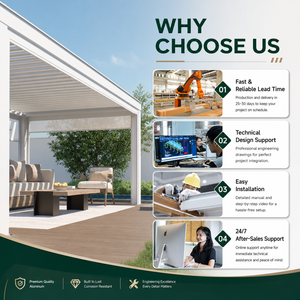 Pergola bioclimatique motorisée à lames orientables en aluminium, imperméable, pour jardin, <span class=keywords><strong>terrasse</strong></span>, gazebo, <span class=keywords><strong>prix</strong></span> direct usine, vente en gros - Product Image 4