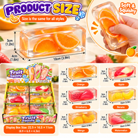 Jouet Squishy Fruité Doux à Remontée Lente Anti-Stress, Jouet Sensoriel en Gelée Transparente pour Enfants et Adultes, Cadeau
