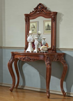 Buffet classique modulaire en bois massif de style européen antique avec miroir pour cuisine et salle à manger