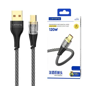 Pegton kabel usb Tipe c kualitas tinggi nilon jalinan kabel IOS kabel daya Cepat kabel transfer sinkronisasi data asli