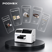 PodNEX A3 DX7 Printer Inkjet UV Flatbed Otomatis CMYK 2400 DPI Kontrol Android untuk Casing Ponsel dan AirPods