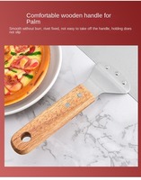 Prix d'usine Spatule à pizza pivotante en acier inoxydable avec manche en bois, Accessoires de cuisine