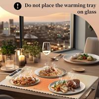 Plateau chauffant électrique au design moderne avec 3 réglages de température, tapis chauffant pour aliments sur toute la surface, idéal pour les fêtes et les buffets