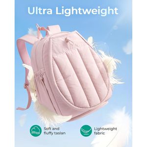 BAGSMART Mochila de tenis acolchada 30-40L con compartimento para zapatos para mujer rosa - Product Image 5