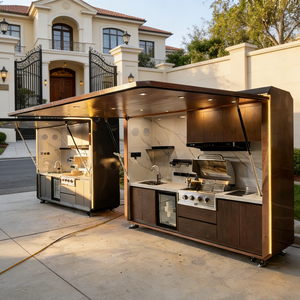 Module de <span class=keywords><strong>cuisine</strong></span> extérieure complet avec équipement complet pour le camping, les barbecues, les marchés alimentaires itinérants et les événements culinaires en plein air - Product Image 1