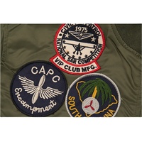 Badge brodé personnalisé en nylon 100% veste de baseball décontractée pilote tricolore manteau respirant grande taille grande marque spéciale