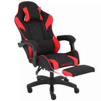 Chaise de jeu entièrement confortable, respirante, en tissu premium, élégante, rembourrée, rouge, pivotante, Fotel Gamingowy, logo OEM, Chaise Gamer Pro