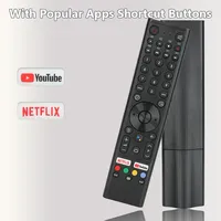 RCKGNTVT002 IR para Kogan CHIQ Changhong Google TV Control remoto con botones de NETFLIX YouTube (SIN función de voz)