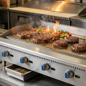 Grill à gaz professionnel de table, plaque de cuisson plate commerciale pour cuisine d'hôtel - Product Image 5