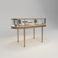 Présentoir à bijoux de table en acier inoxydable moderne avec éclairage LED pour colliers et pendentifs, idéal pour boutiques et centres commerciaux de luxe