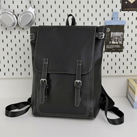 Sac à dos pour ordinateur portable en cuir PU imperméable et résistant à l'usure, sac de voyage d'affaires, sac à dos scolaire unisexe pour étudiants