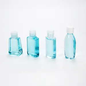 Kosong Sabun Hewan Peliharaan Jelas Flip Atas Persegi Plastik Kosmetik Lotion Dispenser Botol