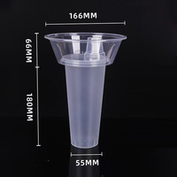 Gobelets en plastique PP 700 ml pour jus, thé au lait, café, vodka, eau minérale, salades de fruits, plateaux à collations, contenants à emporter