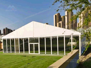 2025 nóng bán công nghiệp Hiện Đại Trắng PVC & tường kính <span class=keywords><strong>atrium</strong></span> triển <span class=keywords><strong>l</strong></span>ãm <span class=keywords><strong>l</strong></span>ều cho nhà hàng sang trọng sự kiện & Tiệc cưới - Product Image 4