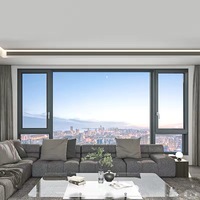 Ventanas de Aluminio con Aislamiento Térmico de Calidad Alemana, Perfil de Rotura de Puente Térmico, Triple Acristalamiento para Villas de Lujo