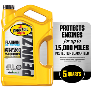 Aceite de motor Pennzoil sintético completo 5W-30 5 cuartos de galón 4.73L lubricante automotriz con composición antidesgaste - Product Image 2